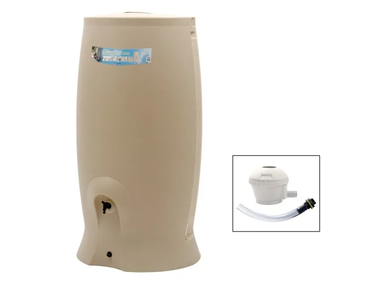 Récupérateur d'eau de pluie 1000 L rotomoulé RECUP'O + Kit Collecteur - Eda