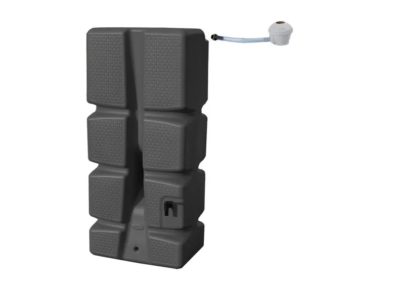 Récupérateur d'eau de pluie 310 L RÉCUP'ÉCO + Kit Collecteur - Coloris anthracite - Eda