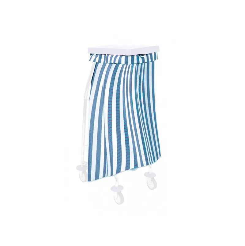 Sac a linge 65 L rayé bleu 170g m2 chariot ramassage linge FILMOP