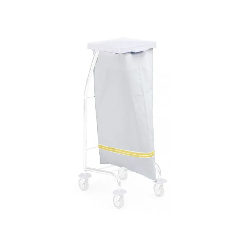 Sac a linge portefeuille 60 L bande jaune 220g m2 chariot ramassage linge FILMOP