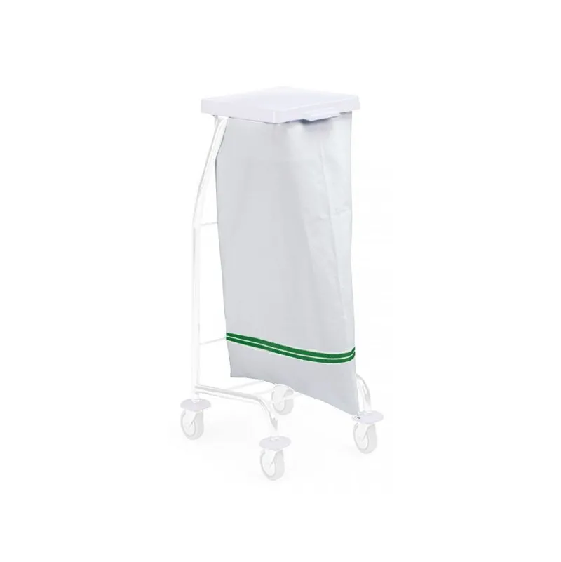 Sac a linge portefeuille 60 L bande verte 220g m2 chariot ramassage linge FILMOP