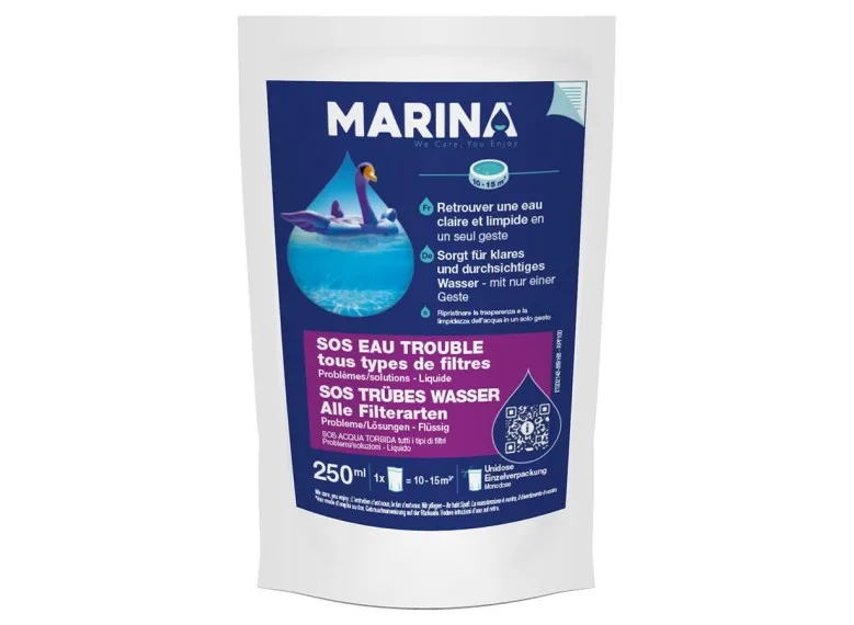 Sachet unidose clarifiant SOS eau trouble pour 10 à 15 m³ - Marina