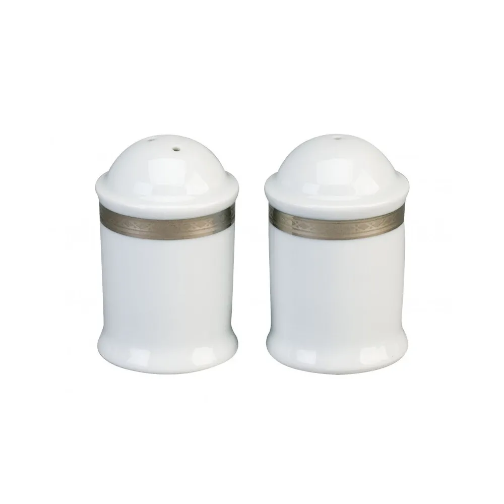 Salière et poivrière Deshoulières Versailles platine