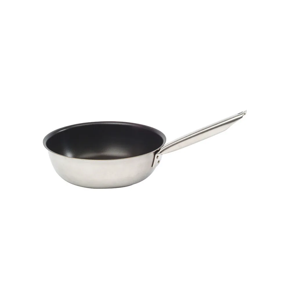 Sauteuse évasée MATFER Tradition antiadhérente en inox - 2 tailles