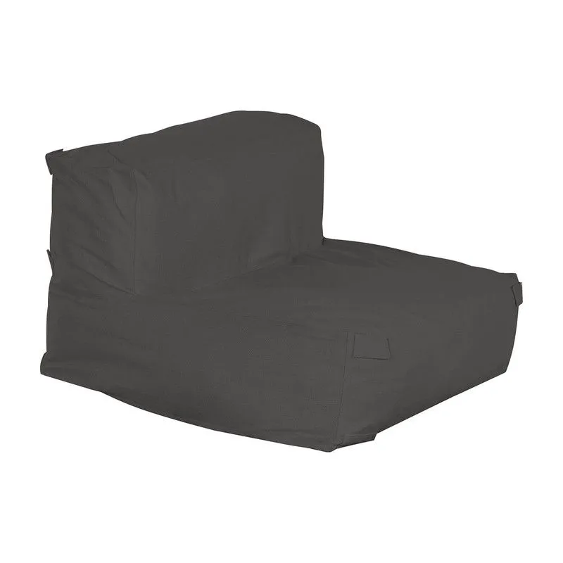 Fauteuil de jardin en tissu polyester gris foncé, 90 x 87 x 65 cm | Bord de mer