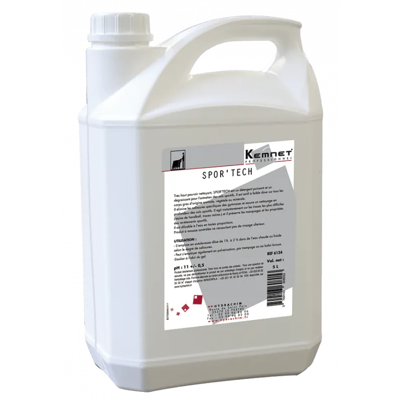 SPORTECH Pour sols sportif dégraissés, spécial sol et grandes surfaces.