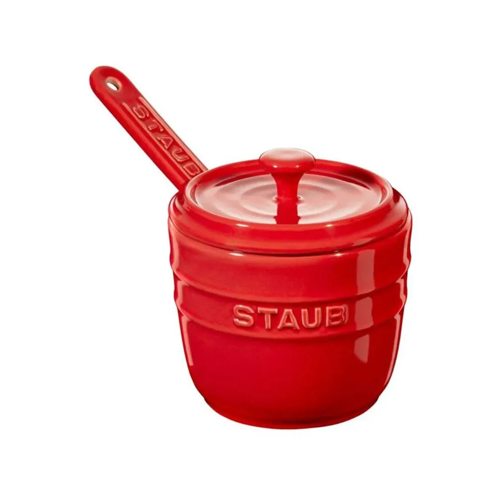 Sucrier Staub en céramique rouge cerise