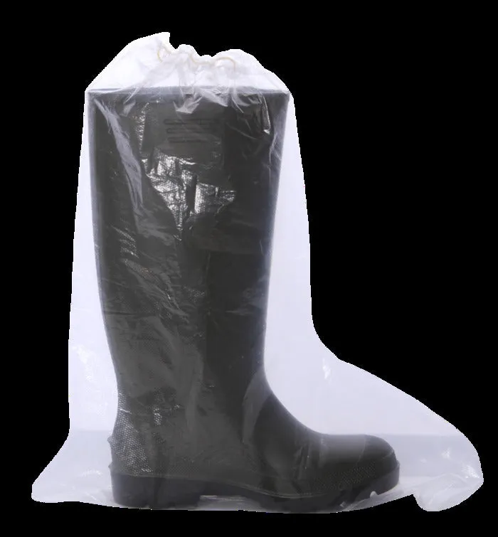 Sur-bottes PE BD gaufré transparent