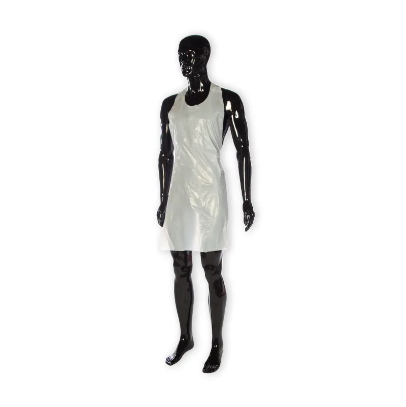 Tablier jetable polyethylene blanc par 100