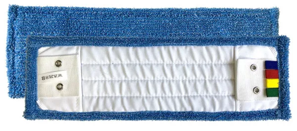 Frange Microfibre Bleue 40 Cm Microfibres Bleue ,Poches + Languettes
