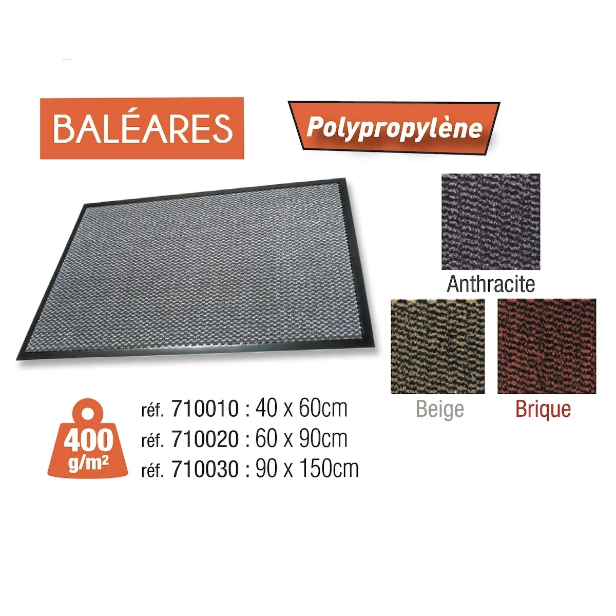 Tapis Baléares faible trafic 400 gm²