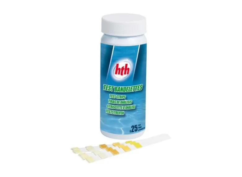 25 bandelettes de test pour analyse eau piscine et spa - HTH