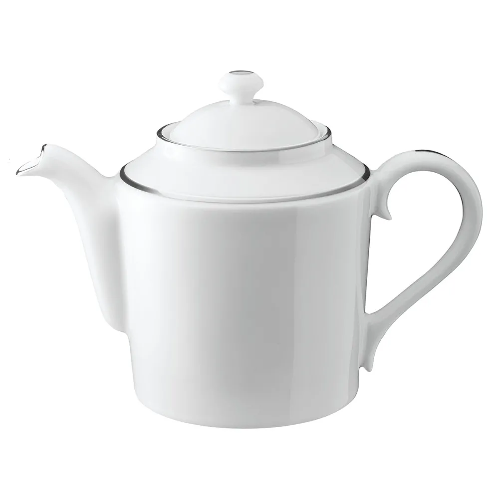 Théière Degrenne Eclipse Galon platine or en porcelaine - 2 coloris