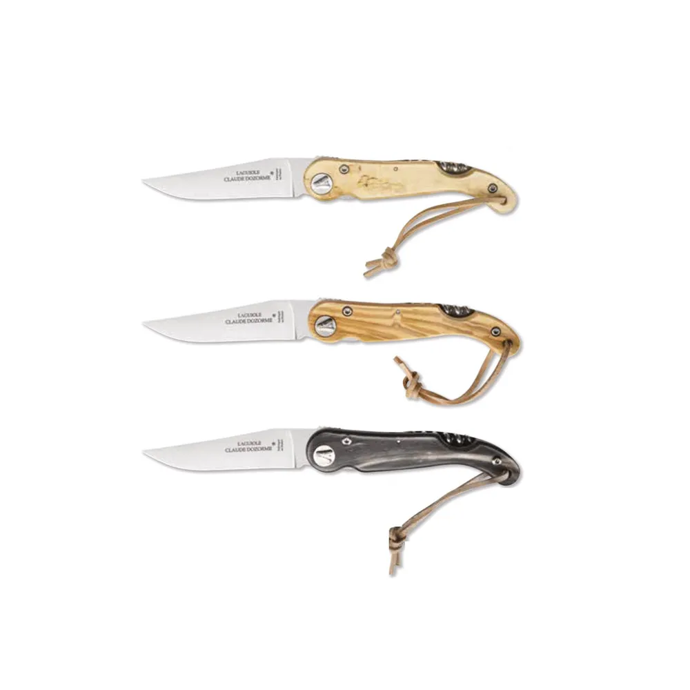 Tire-bouchon couteau de poche Le Baroudeur Claude Dozorme - 3 finitions