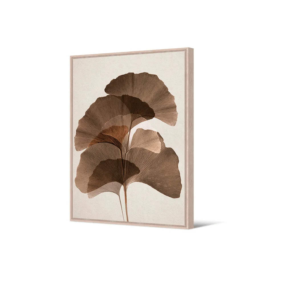 Toile encadrée Ginkgo fleurs Pôdevache 80x120cm