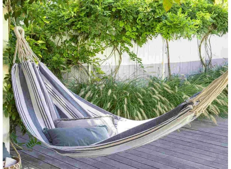 Toile hamac coton à rayures Elozio - Hespéride