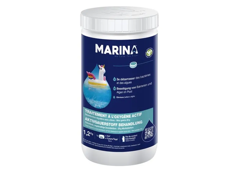 Traitement à l'oxygène actif sans chlore 1,2 kg - Marina