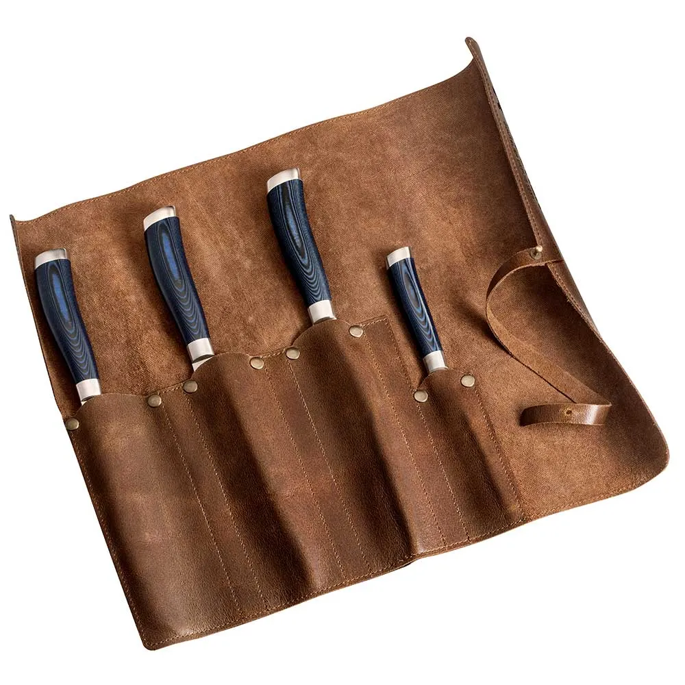 Trousse en cuir et kit 4 couteaux ZEN - FISCHER