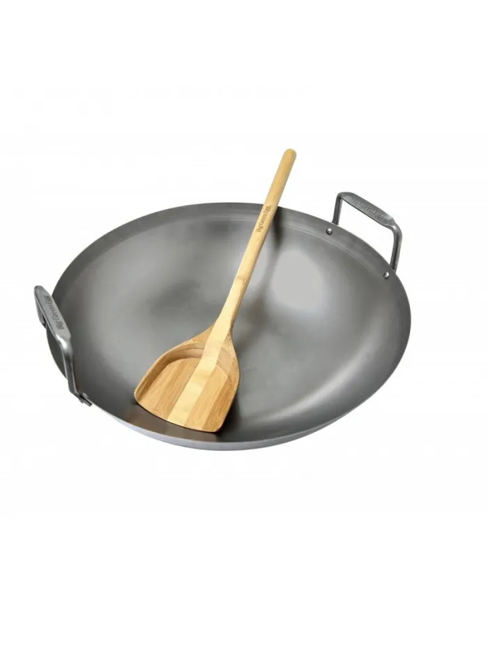 Wok Acier Carbone avec sa spatule - Big-Green-Egg