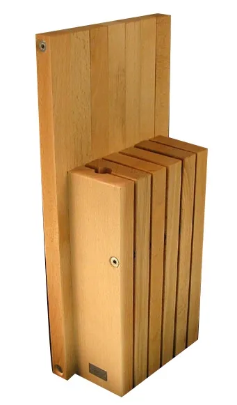 Bloc universel en bois - pour 5 couteaux
