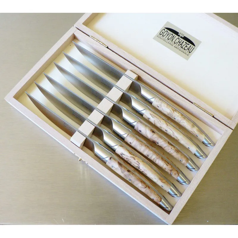 Coffret 6 couteaux Thiers Avantage en Bouleau finition Mat