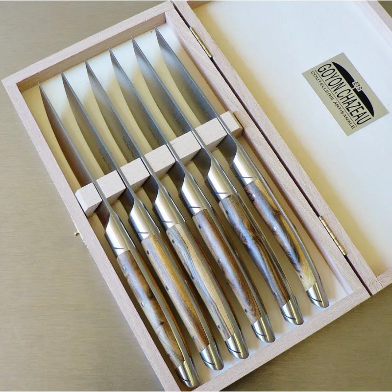 Coffret 6 couteaux Thiers Avantage en Pistachier finition Mat