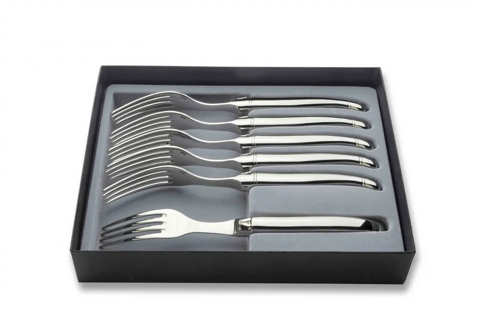 Coffret de 6 fourchettes de table Laguiole inox