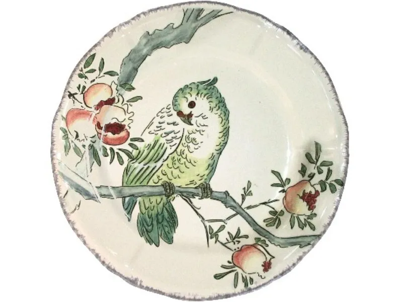 Assiette Dessert 23.2 cm Cacatoès GRANDS OISEAUX