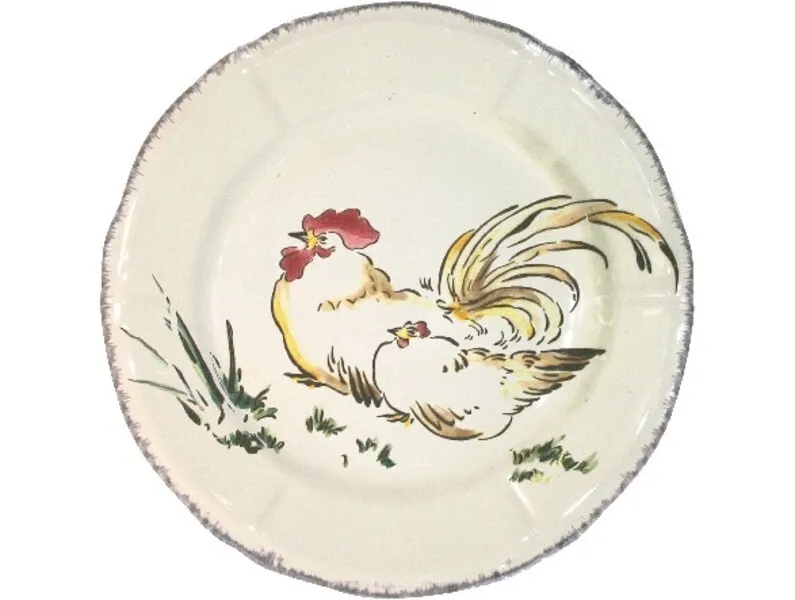 Assiette Dessert 23.2 cm Coq Nagasaki GRANDS OISEAUX