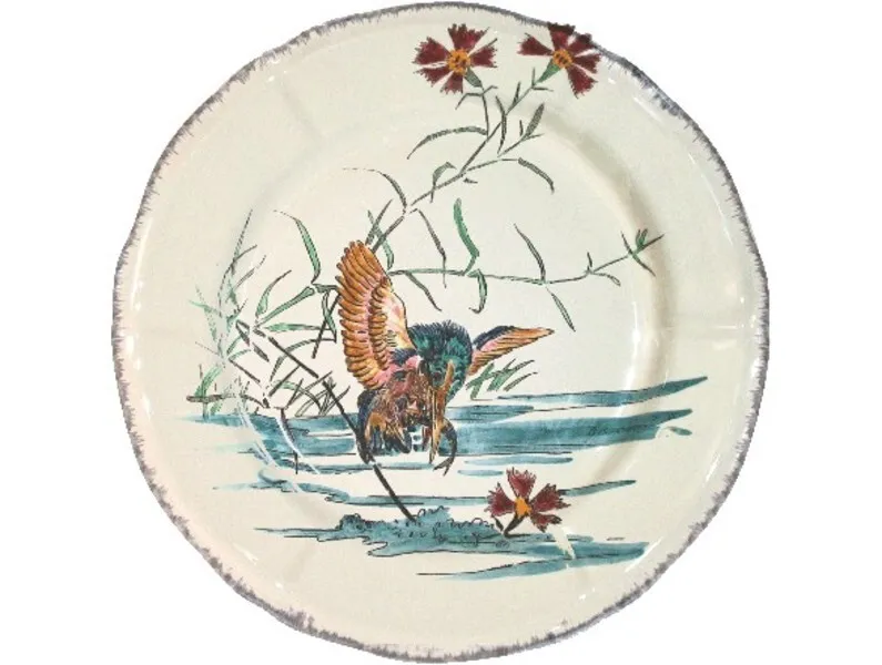 Assiette Dessert 23.2 cm Martin Pécheur GRANDS OISEAUX