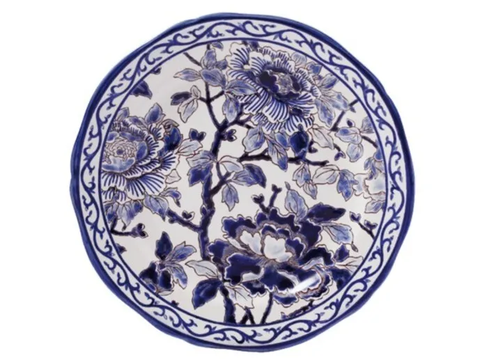Assiette Plate 27.4 cm Pivoines Bleues PIVOINES BLEUES