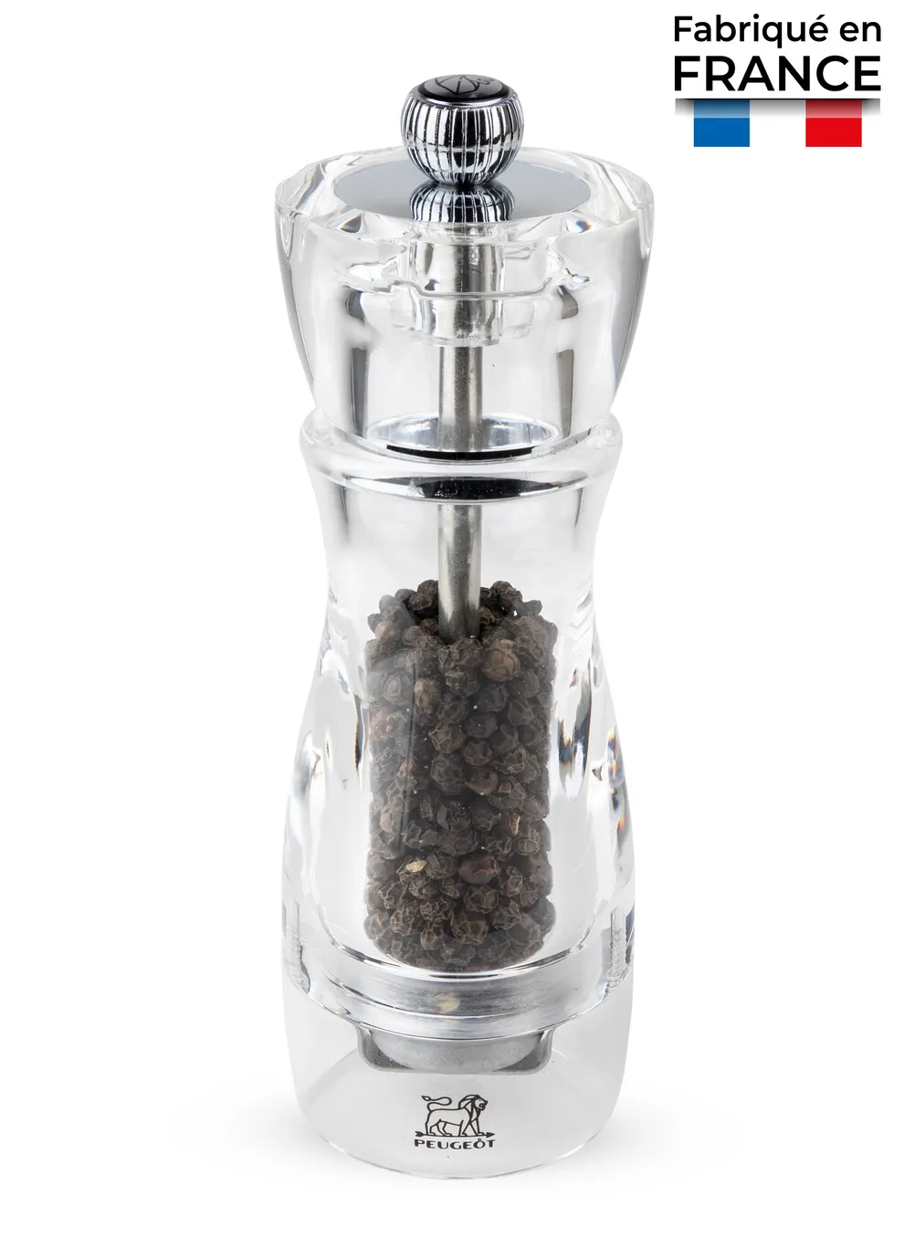 Moulin à poivre manuel Vittel Acrylique transparent 16 cm