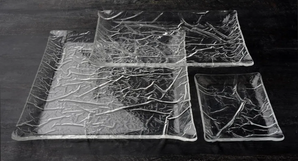 Plateau Acrylique Givré 37 x 28 cm