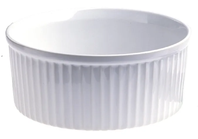 Ramequin en porcelaine blanche ø 10.5 cm x 5 cm (Haut)