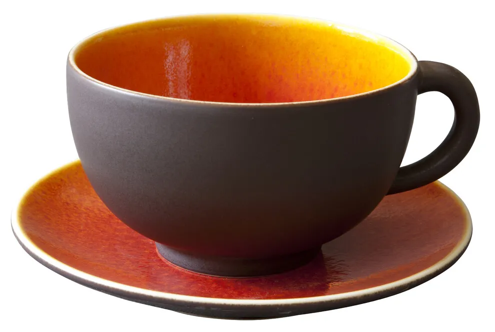 Tasse & Soucoupe Déjeuner TOURRON ORANGE
